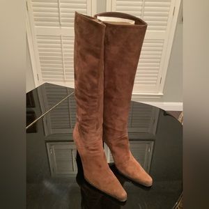 Sergio Rossi Brown suede boots